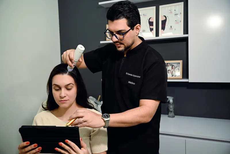 Mulher com cabelo longo